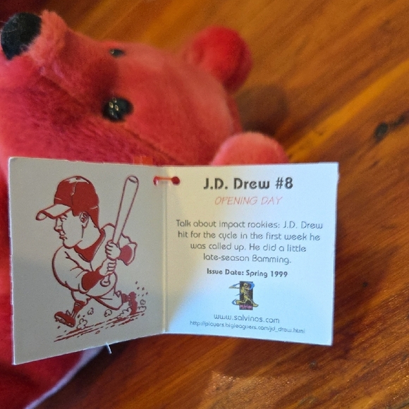 Salvino's Bammers Opening Day Plush MLB J.D. Drew Of The St. Louis Cardinals - Picture 7 of 9